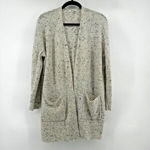 Madewell Womens Donegal Kent Cardigan Sweater Smoke Gray Open Front‎ Pockets MED